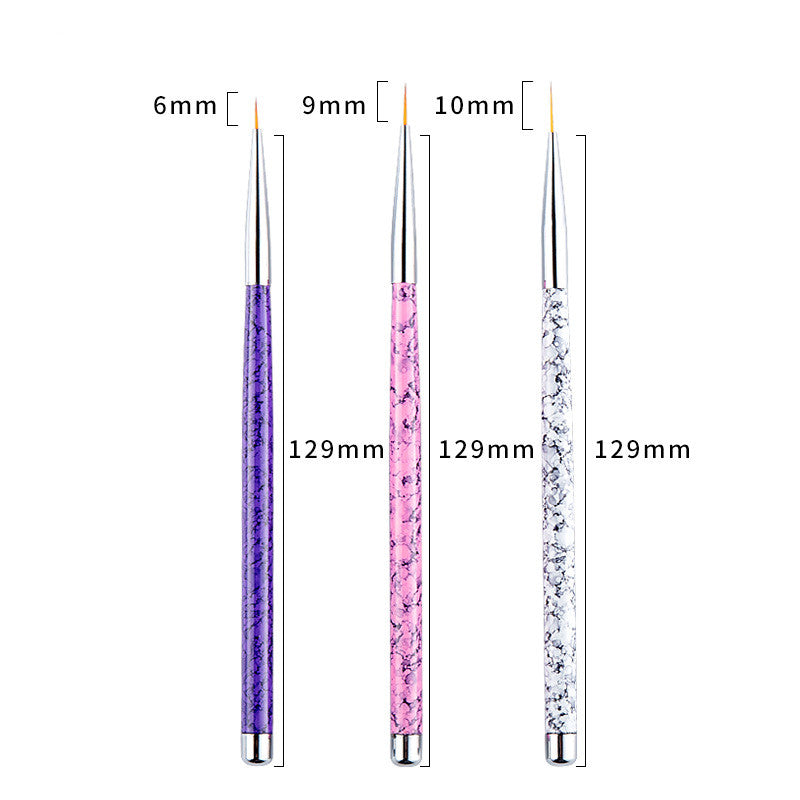Painted Latte Art Marble Nail Brush Set Home Decor Supply | Online Retail | ShoreShopper.com