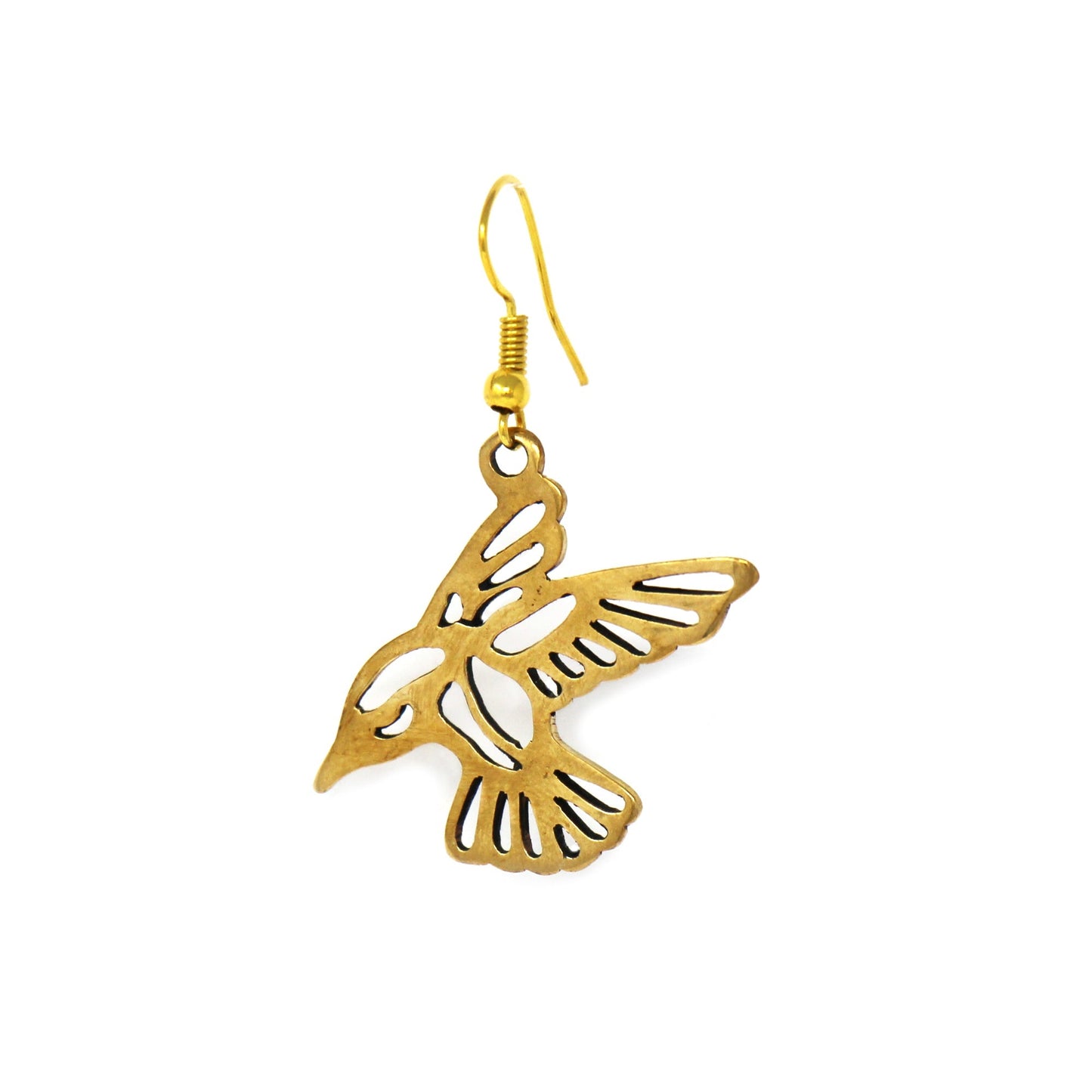 Pair of Birds in Tumbaga Gold Drop Earrings Home Decor Supply | Online Retail | ShoreShopper.com