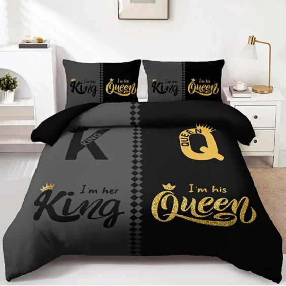 Three Piece Crown English Digital Printed Quilt Cover Home Decor Supply | Online Retail | ShoreShopper.com