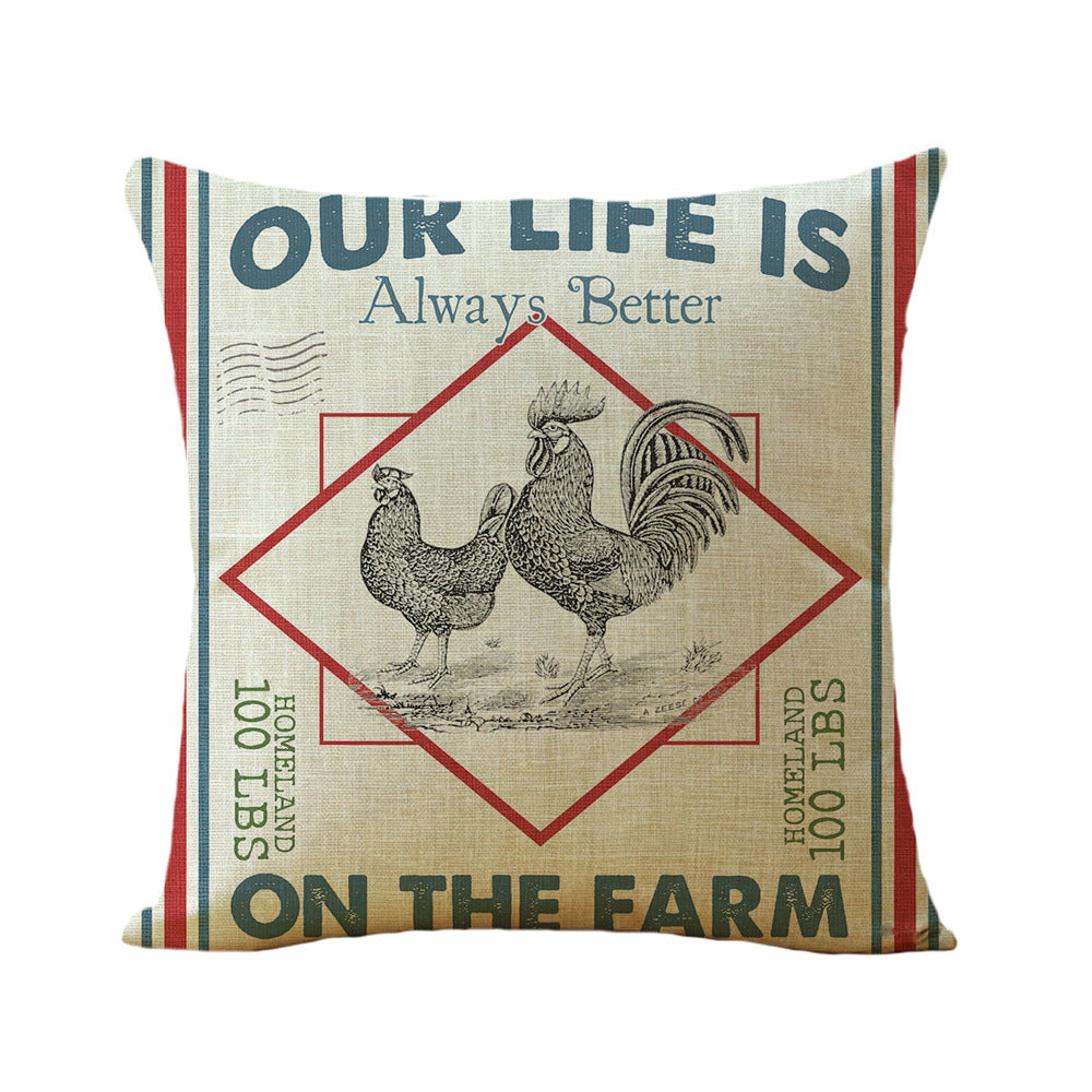 American Farm Style Car Sofa Linen Pillow Home Decor Supply | Online Retail | ShoreShopper.com