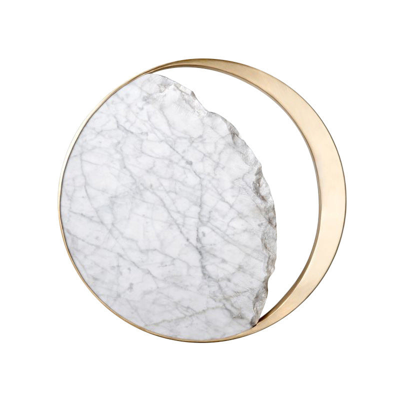 Marble Bedside LED Wall Lamp Creative Art Design Eclipse Wall Sconce Lighting Home Decor Supply | Online Retail | ShoreShopper.com