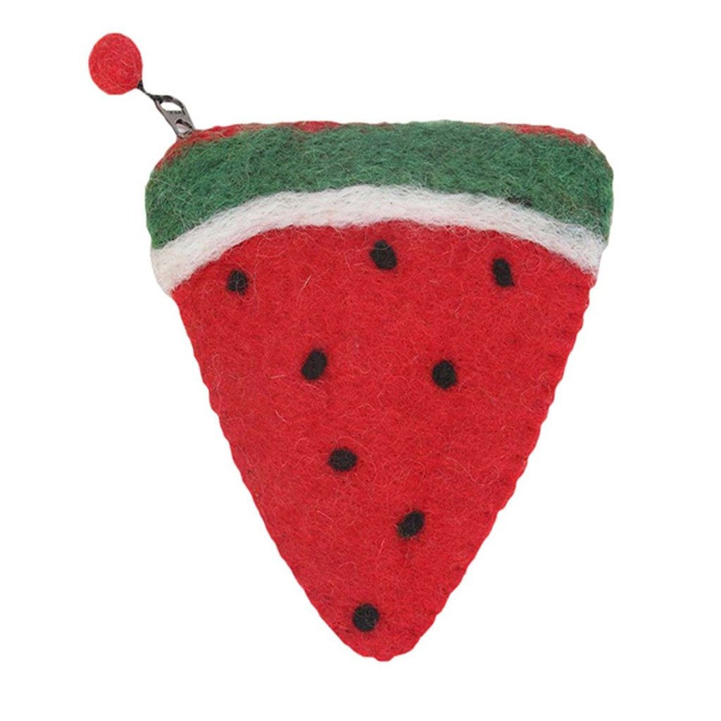 Handmade Felt Fruit Coin Purse - Watermelon - Global Groove (P) Home Decor Supply | Online Retail | ShoreShopper.com