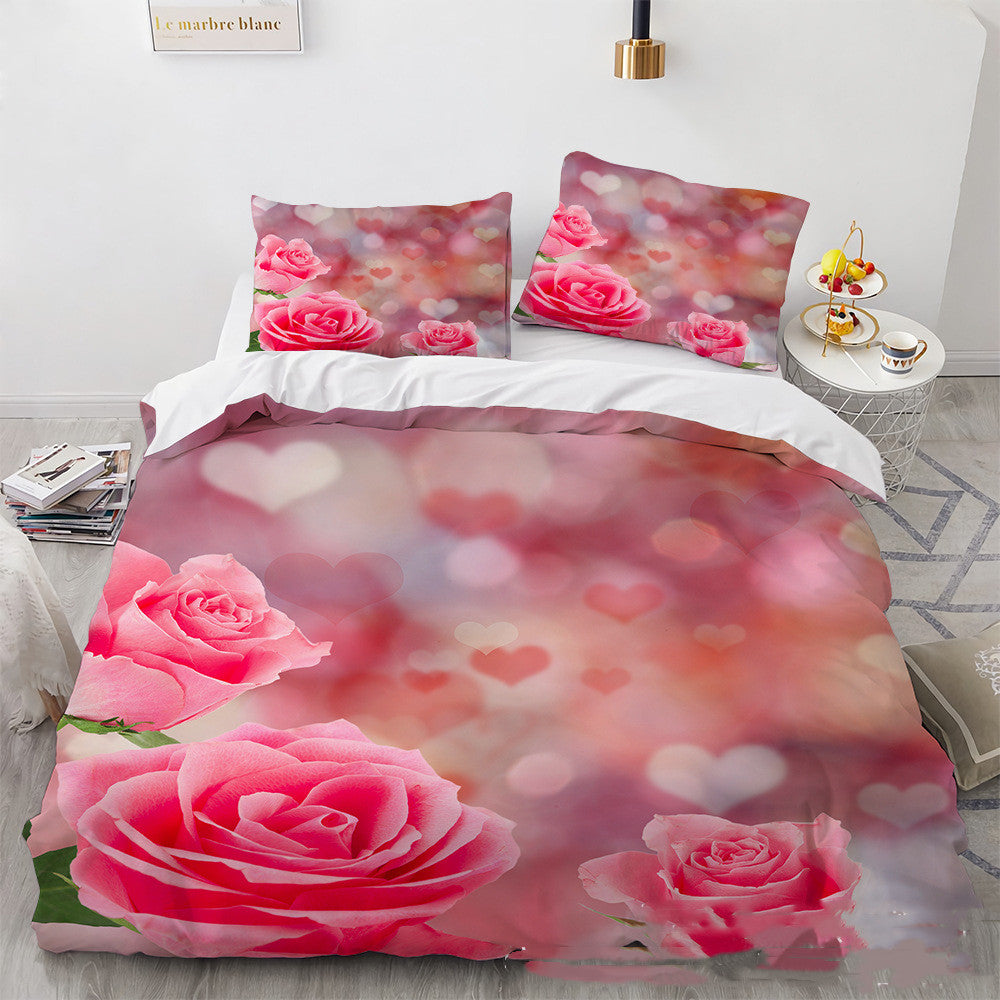 3D Digital Printing Three-piece Home Rose Series Home Decor Supply | Online Retail | ShoreShopper.com