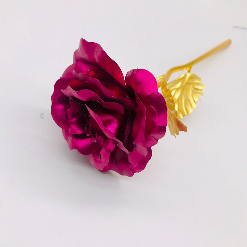 24K Luminous Color Gold Rose Flower Set - ShoreCo.Shop