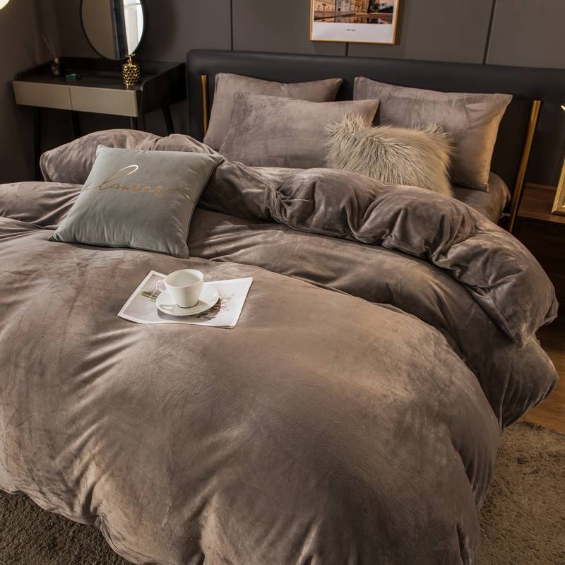 Double Bed Surface Plus Flange Flannel Product Three Thick Bed Sets Home Decor Supply | Online Retail | ShoreShopper.com