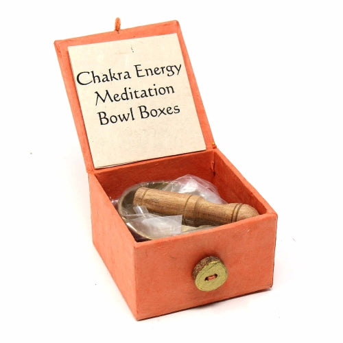 Mini Meditation Bowl Box: 2" Sacral Chakra - DZI (Meditation) Home Decor Supply | Online Retail | ShoreShopper.com