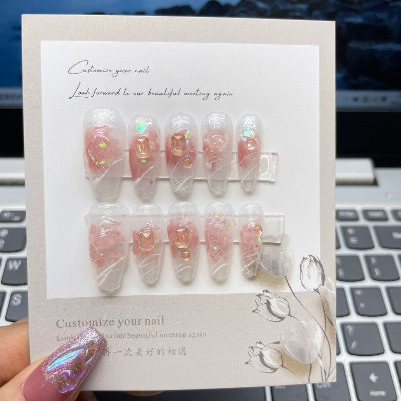 Gentle Strawberry Crystal Wear Tourmaline Clear Pure Desire Nail Art Home Decor Supply | Online Retail | ShoreShopper.com