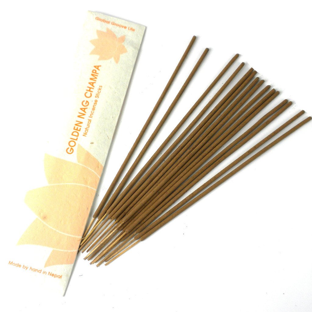 Stick Incense, Golden Nag Champa -10 Stick Pack Home Decor Supply | Online Retail | ShoreShopper.com