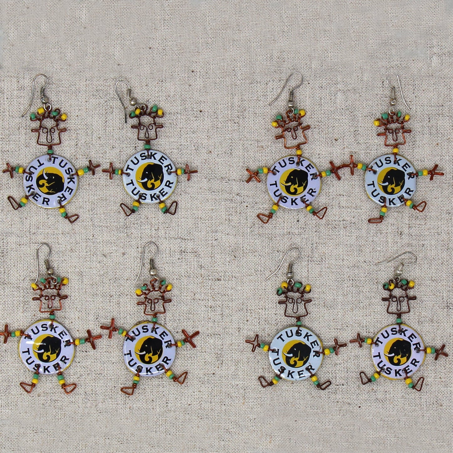 Set of 10 Dancing Tusker Dangle Earrings Home Decor Supply | Online Retail | ShoreShopper.com