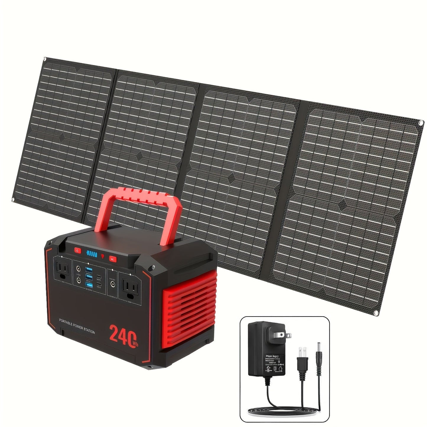 Portable Solar Generator Power Station with 30W Solar Panel & Backup Suitable for Outdoor, RV, Camping, Emergency - 24000mAh USB Portable Bank for CPAP, Laptops, Fans, Lights, for Home Use (Solar Panel Optional) Home Decor Supply | Online Retail | ShoreShopper.com