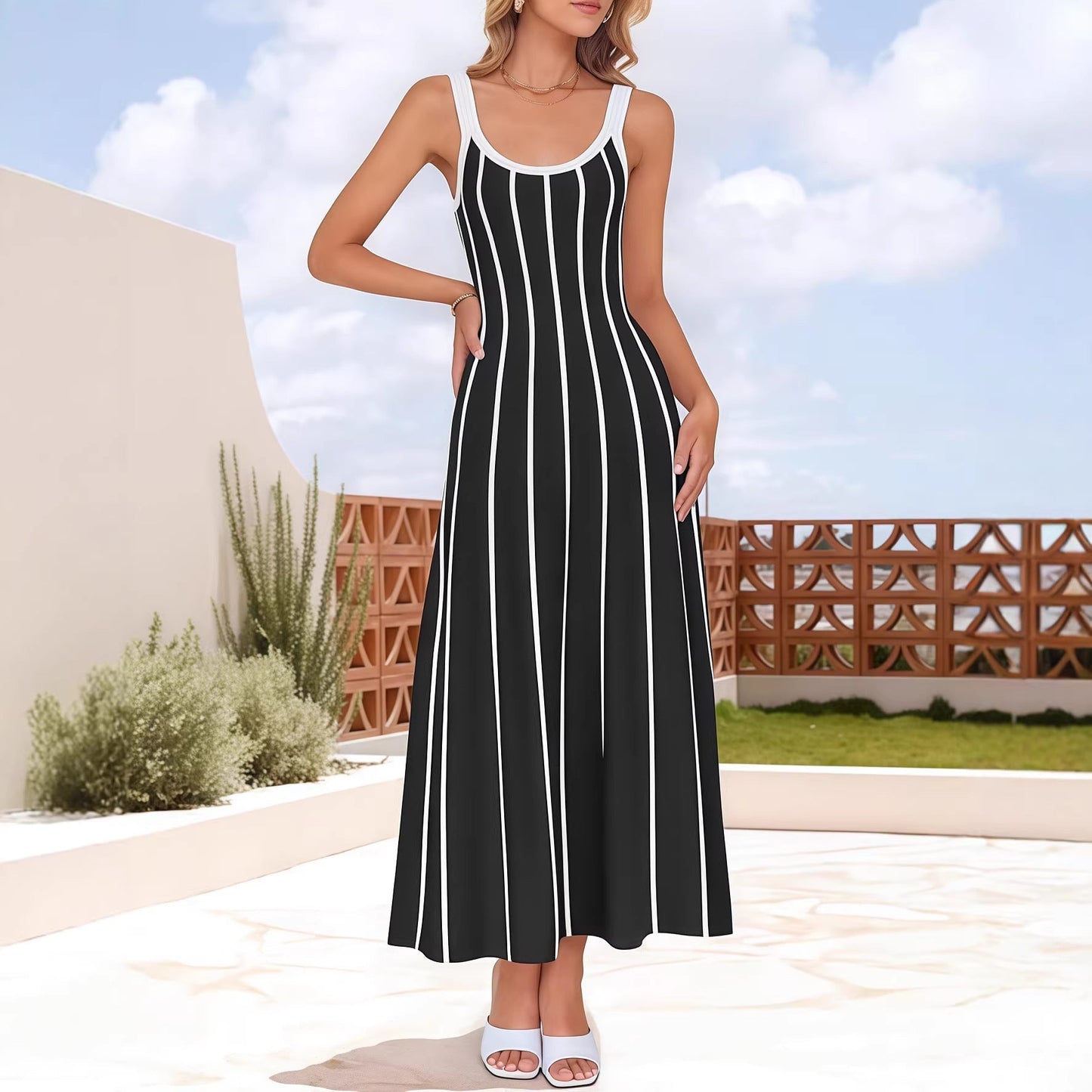 Womens Striped Slip Dress Home Decor Supply | Online Retail | ShoreShopper.com