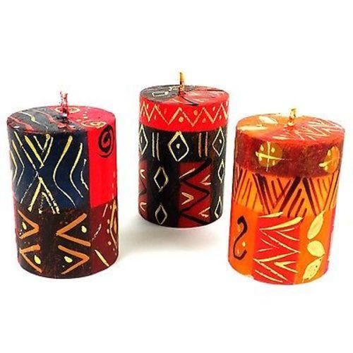 Set of Three Boxed Hand-Painted Candles - Bongazi Design - Nobunto Home Decor Supply | Online Retail | ShoreShopper.com
