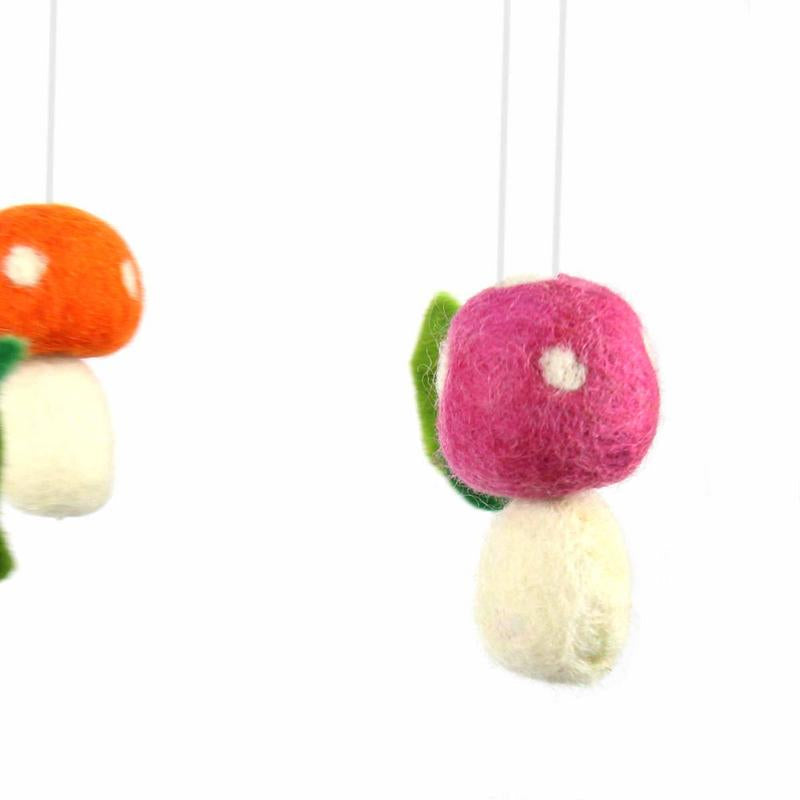 Felt Mushroom Mobile - Global Groove Home Decor Supply | Online Retail | ShoreShopper.com
