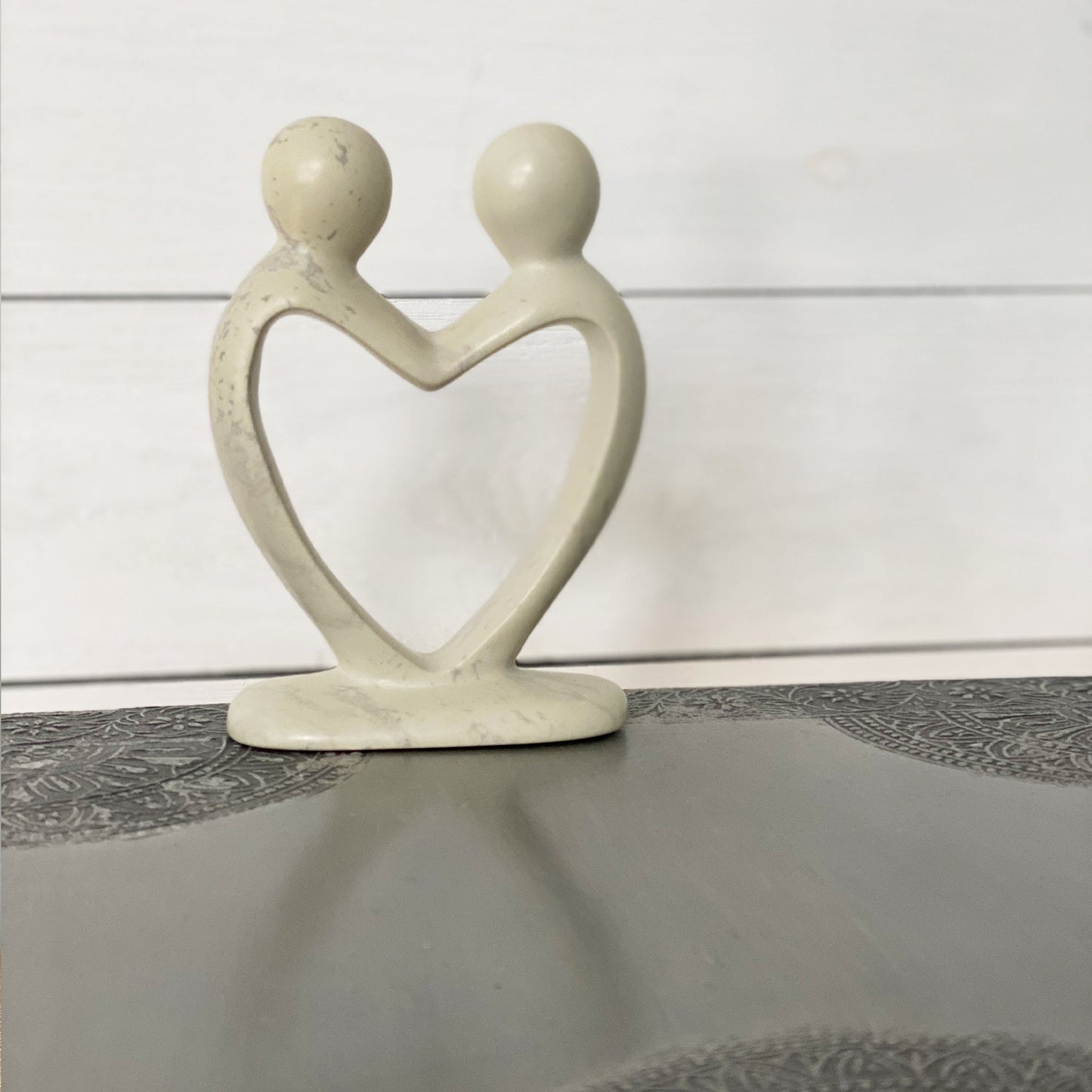 Soapstone Lovers Heart Natural - 6 Inch Home Decor Supply | Online Retail | ShoreShopper.com