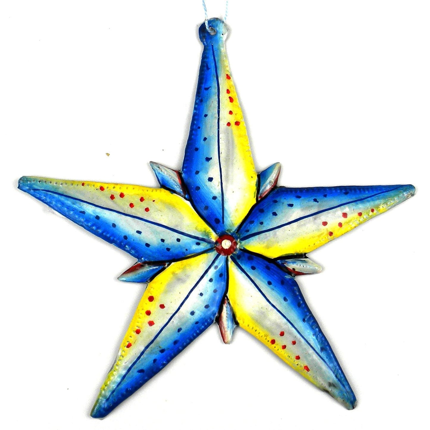 Hand Painted Bright Steel Drum Ornament - Croix des Bouquets (H) Home Decor Supply | Online Retail | ShoreShopper.com