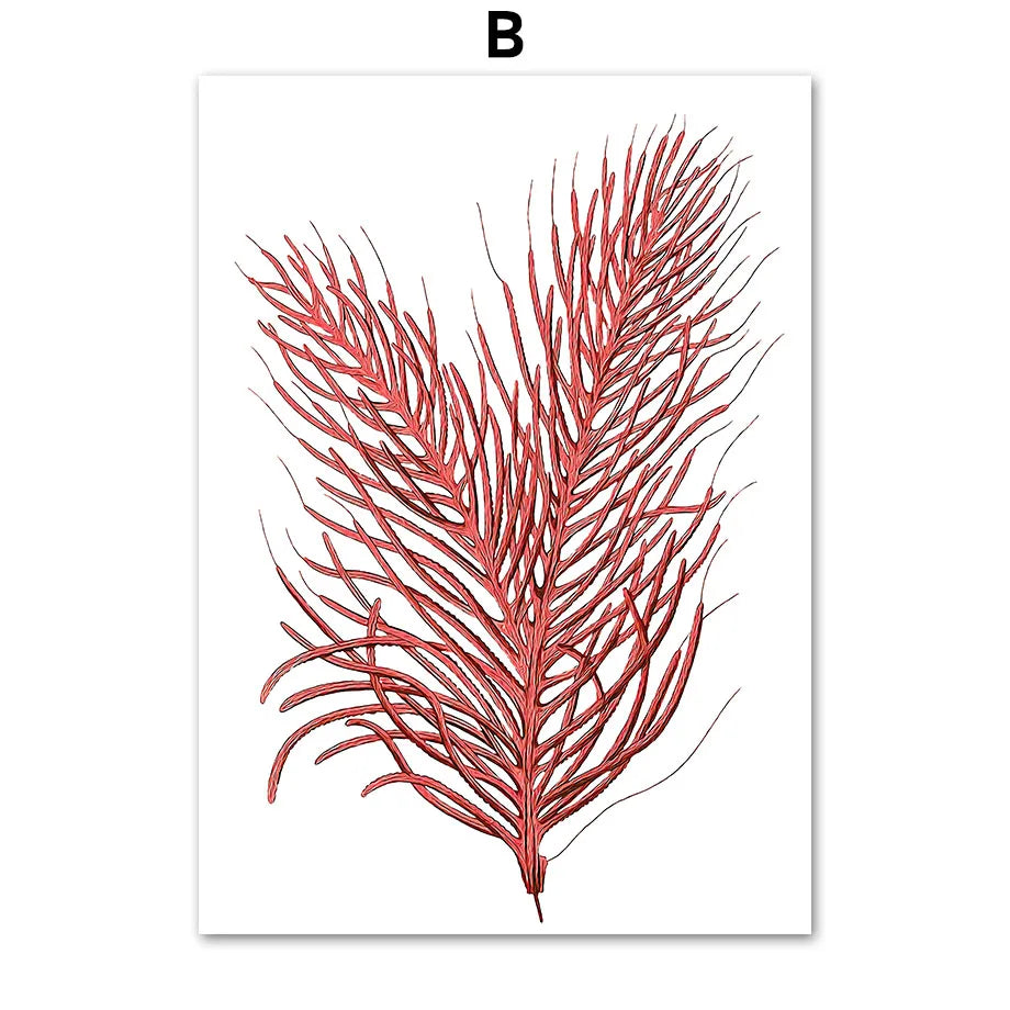 Marine Life Hippocampus Starfish Coral Wall Art Canvas Painting Nordic Posters And Prints Pictures For Living Room Home Decor Your Coastal Marketplace | Shoreshopper.com
