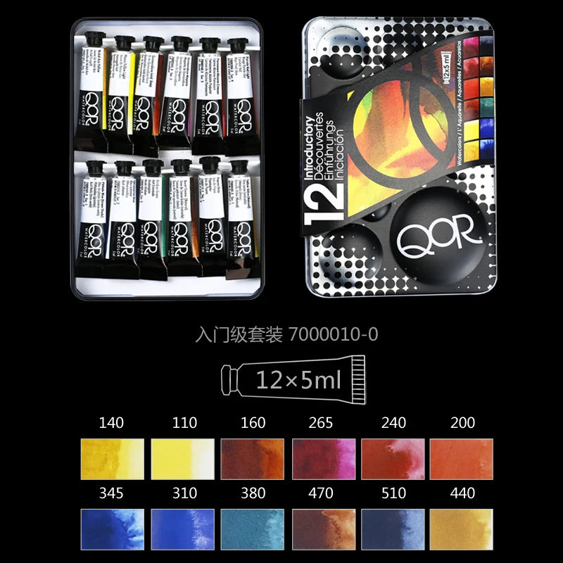 US QOR Artistic Watercolor Paints Set Tin box Pigment Solid Paint Set Palette High Concentration for Artist Painting Drawing Home Decor Supply | Online Retail | ShoreShopper.com