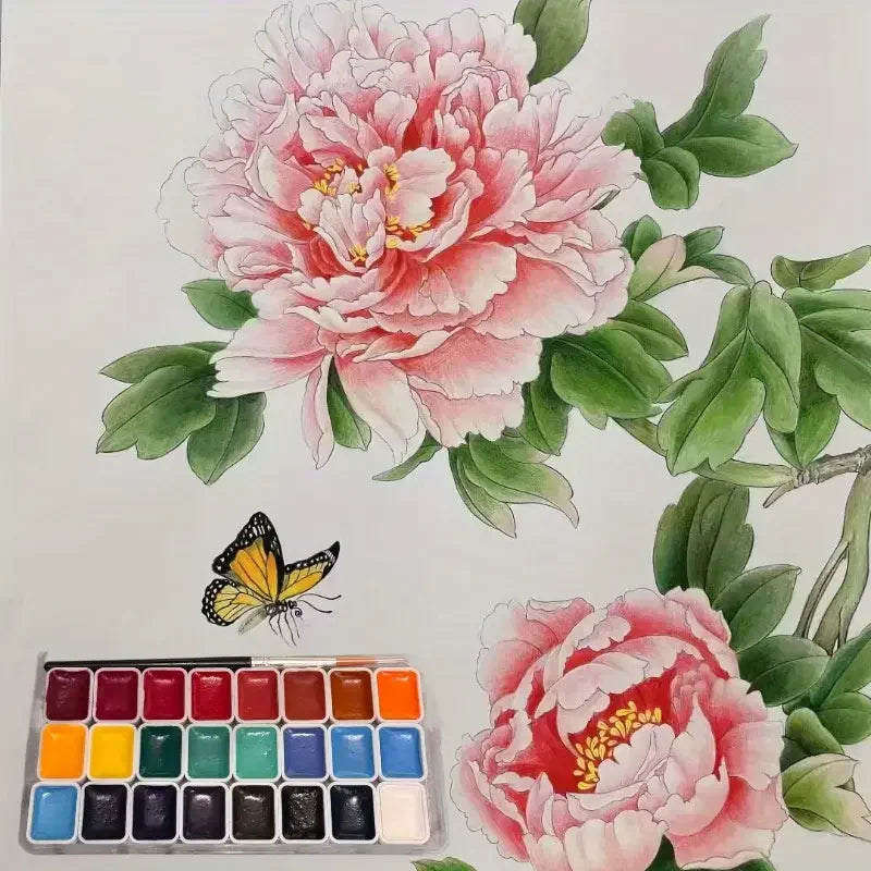 The 24-color traditional Chinese painting pigments for Nail art or beginners in ink wash painting and landscape painting Home Decor Supply | Online Retail | ShoreShopper.com