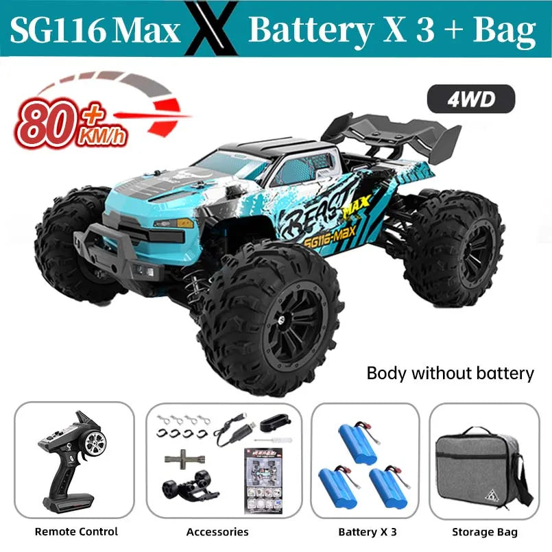 ZLL SG116 MAX 1:16 High Speed Drift Racing Car 80KM/H 4WD Off-Road Drift Remote Control Car SG316 Max Brushless Motor RC Car Home Decor Supply | Online Retail | ShoreShopper.com