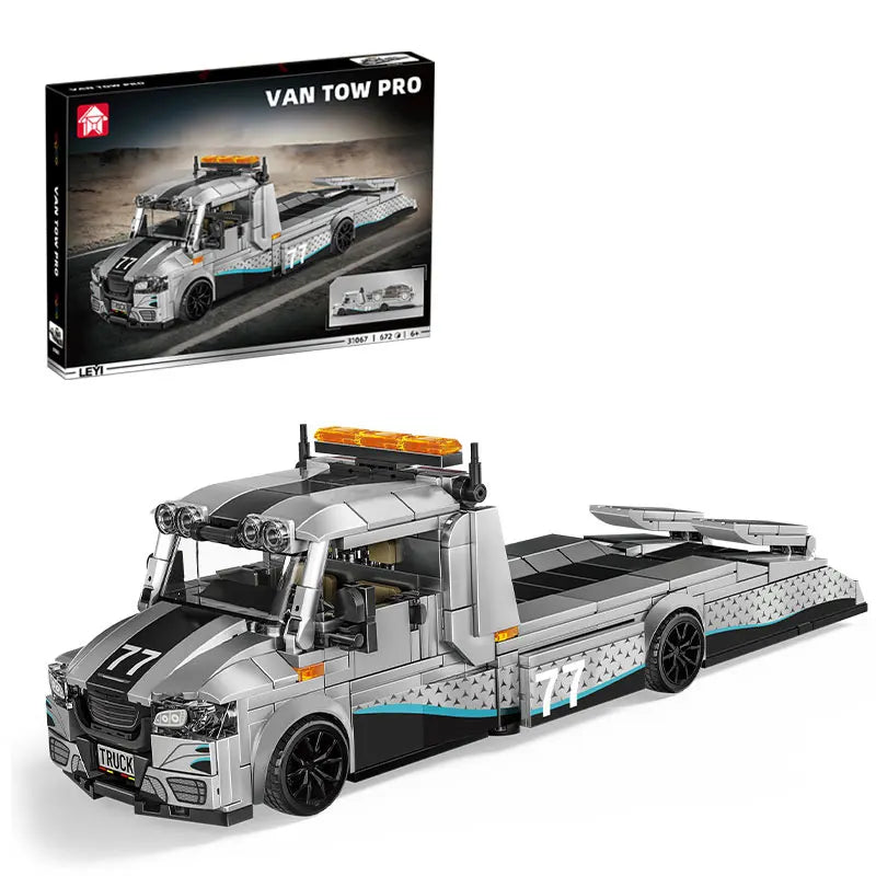 672Pcs Modified Trailer Building Blocks MOC Car Transporter Flatbed Tow Truck Vehicle Recovery Hauler Boys Festival Party Gifts - ShoreCo.Shop