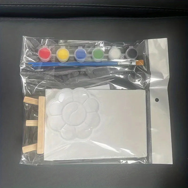 1 set of painting kit, 1 drawing board, 1 easel, 2 pens, 6 colors of paint, 1 palette, mini drawing board, acrylic paint Home Decor Supply | Online Retail | ShoreShopper.com