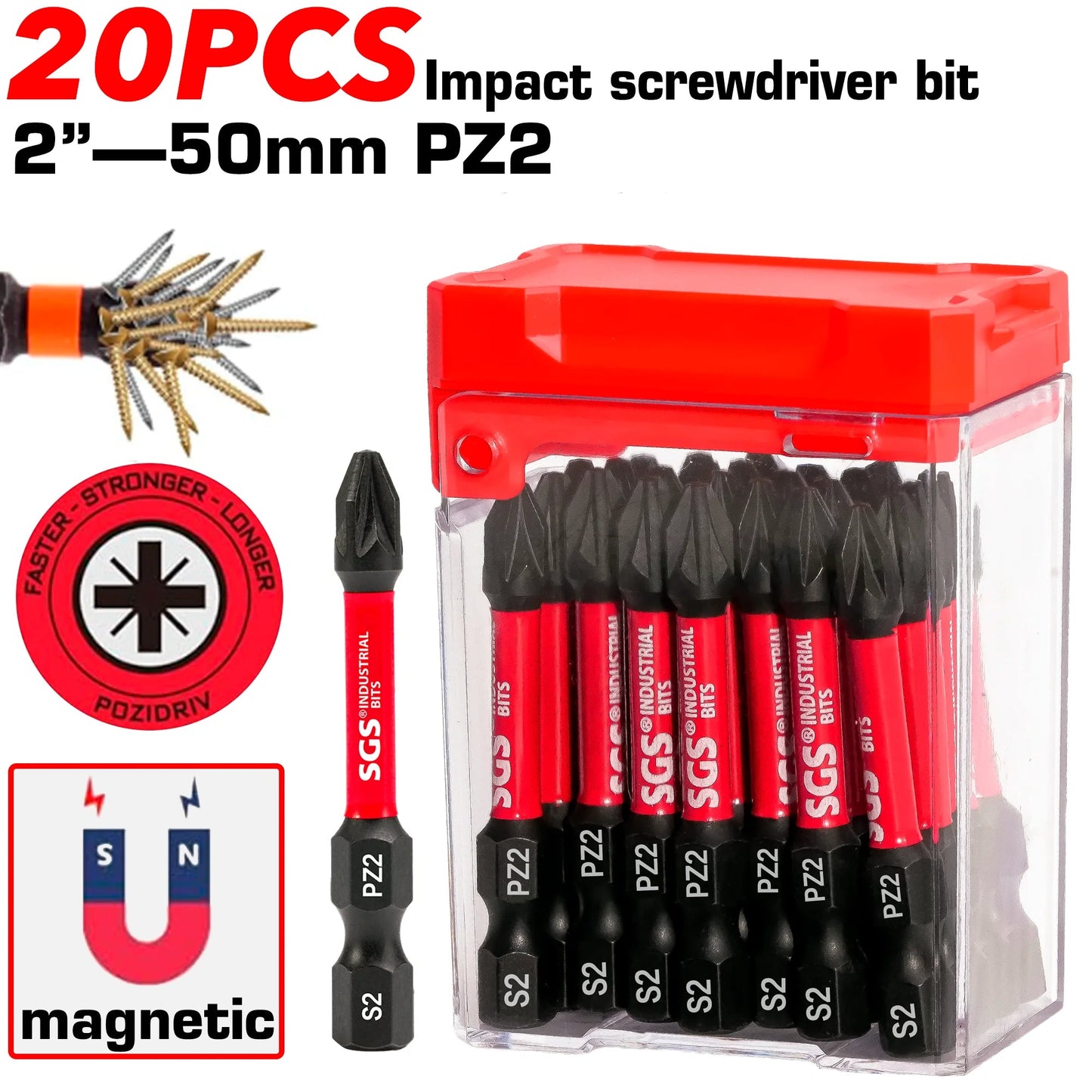 10/20 Pieces of Strong Magnetic Impact-Resistant Pz2 Screwdriver Bit Set, 50mm S2 Steel, Non-Slip High Hardness Tip, Special Tools for Home Renovation/Decoration Home Decor Supply | Online Retail | ShoreShopper.com