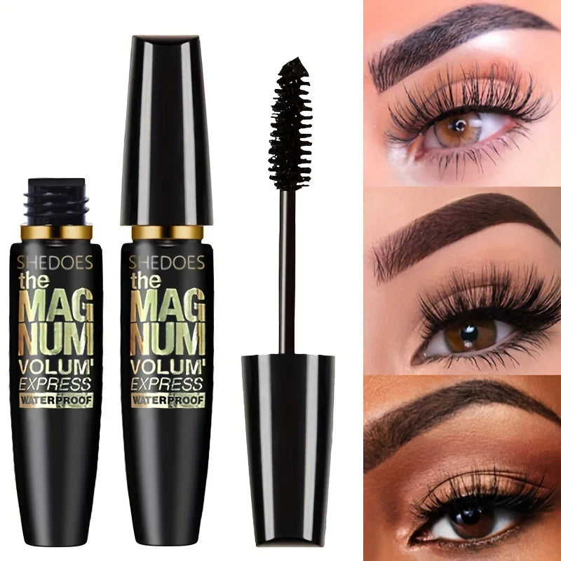 4D Black Mascara Thickening, Lengthening, Curling, Waterproof Liquid Fiber Mascara - ShoreCo.Shop
