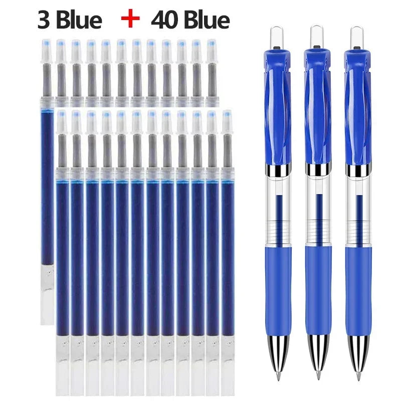 43 PCS Gel Pens & Refills Set Stationery Kawaii writing pen Black/red/blue ink 0.5 mm blue ballpoint pen Office school supplies Home Decor Supply | Online Retail | ShoreShopper.com