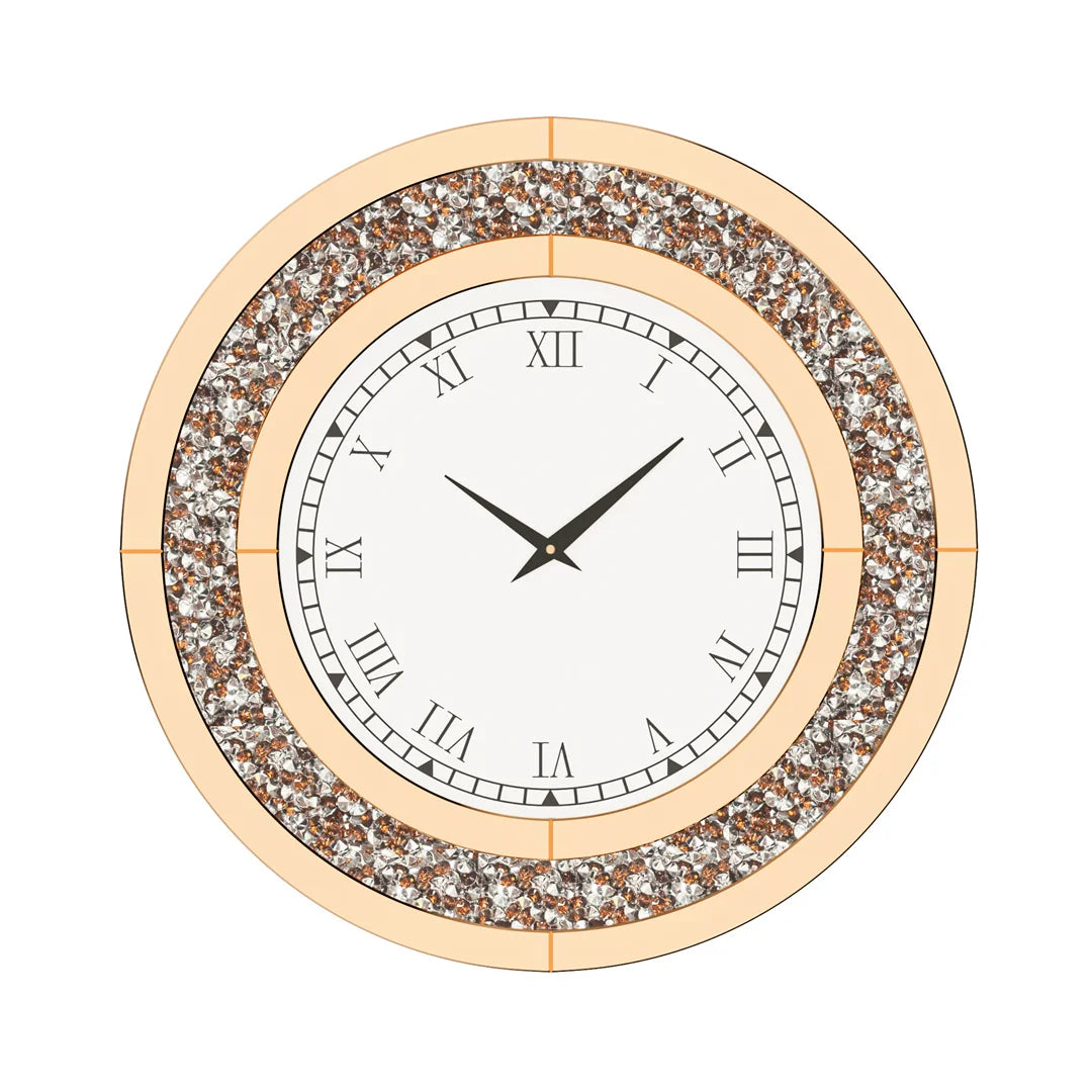 LUVODI 32inch Modern 3D Wall Clock Large Diamond Crystal Living Room Kitchen Bedroom Hall Clock with Roman Numerals Home Decor Supply | Online Retail | ShoreShopper.com