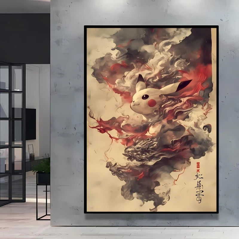 High Quality Pokemon Arcanine Pikachu Wall Painting with Unique Designs and Gorgeous Colors Adding A Touch of Brightness To Wall Home Decor Supply | Online Retail | ShoreShopper.com