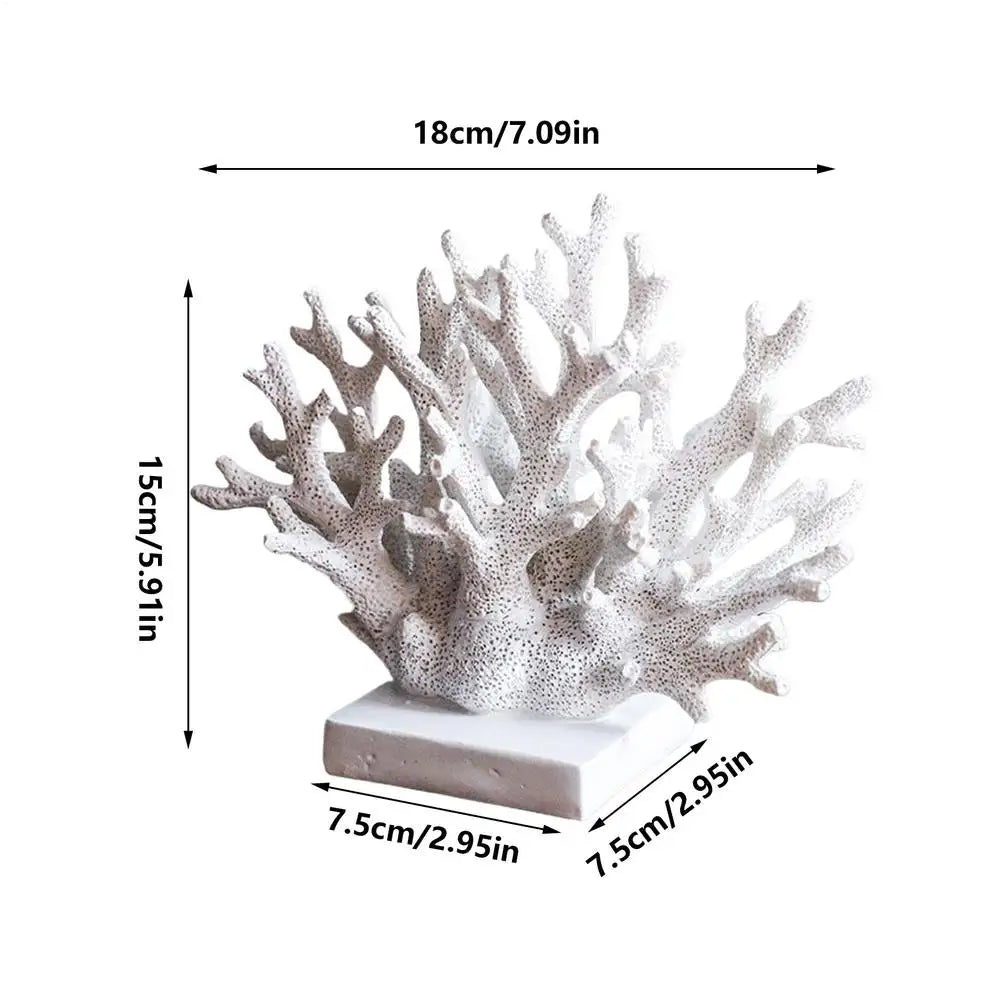 Realistic Coral Resin Statue Sea Themed Coastal Home Decor for Living Room Entrance, Nautical Wine Cabinet Courtyard Decor Your Coastal Marketplace | Shoreshopper.com