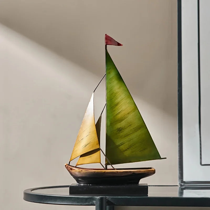 Creative Smooth Sailing Ship Model Decor for Living Room TV Cabinet Wine Bar Office Desk Luxury Ornament Your Coastal Marketplace | Shoreshopper.com