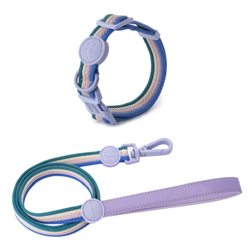 Durable Dog Collar Leash Set Adjustable Pet Collar For Small Medium Dogs Fashionable Dog Collar and Leash Set Pet supplies - ShoreCo.Shop