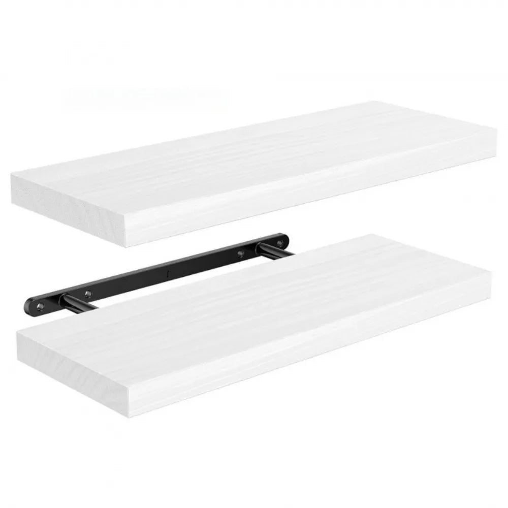 Solid Wood Solid Wooden Floating Shelves Wall Mounted Storage Rack Wall Mounted Bookshelf Floating Design Book Shelf Home Decor Supply | Online Retail | ShoreShopper.com