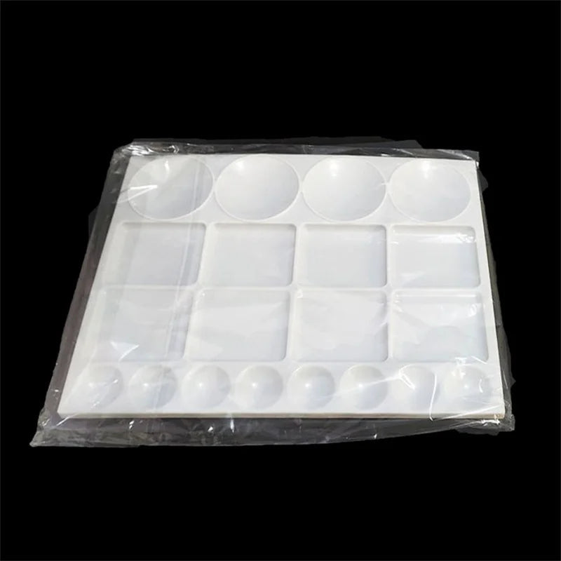 1Pc Oil Paint Water Coloring Palette For Kids Children Adults Art Acrylic Drawing Tray Plastic Pallet Student Stationery Home Decor Supply | Online Retail | ShoreShopper.com