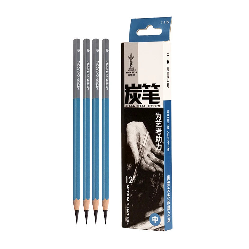Master Specialized Sketch Charcoal,Hard, Neutral, Soft Refills,Drawing Pencils,Art Student Fine Arts Supplies 12 pcs Box TB-01 Home Decor Supply | Online Retail | ShoreShopper.com