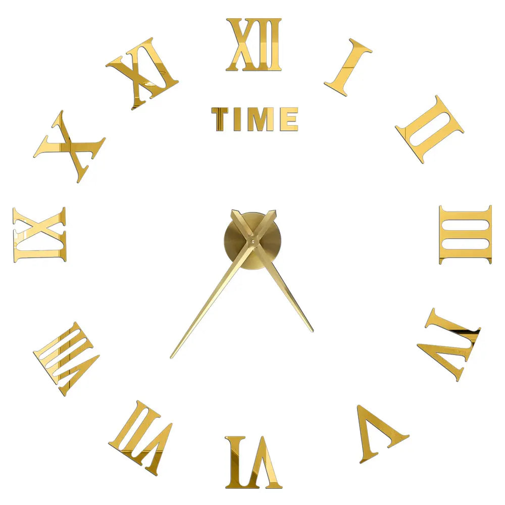 Large Wall Clock Quartz Needle 3D DIY 27" 37" or 47" Wall Clock Home Decor Supply | Online Retail | ShoreShopper.com
