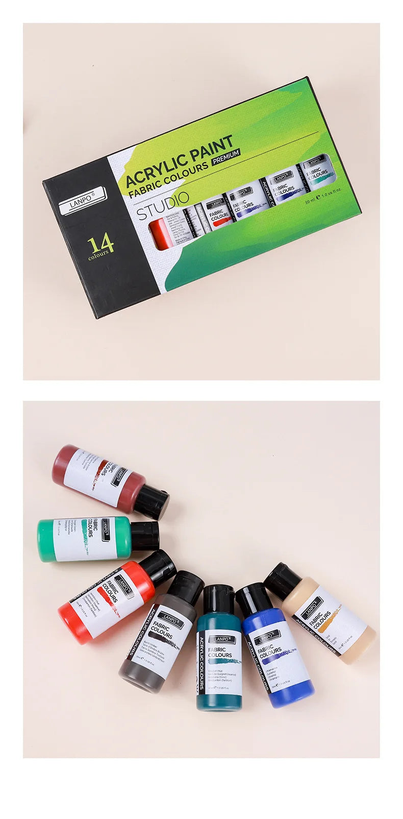 14-color /60ml paint set, beginner's art supplies for painting and doodling, paint palette, brush combination Home Decor Supply | Online Retail | ShoreShopper.com