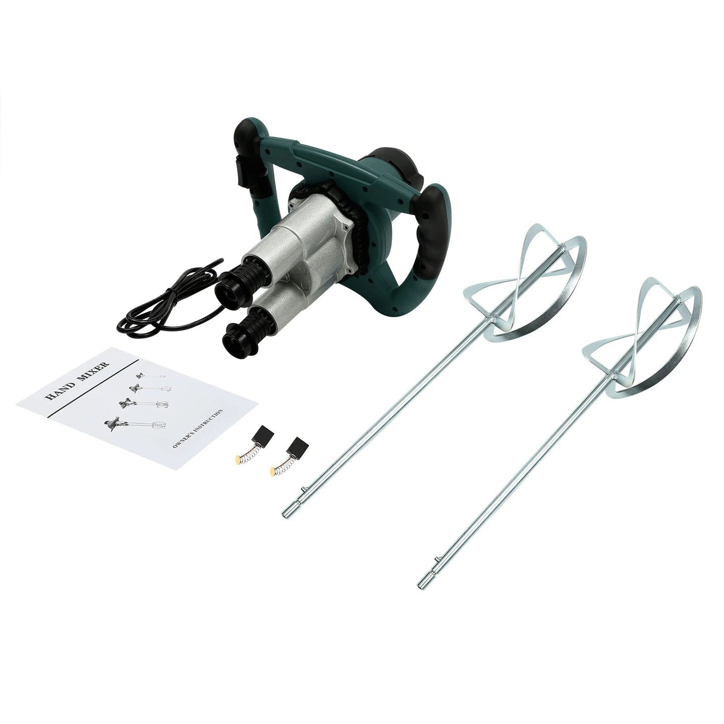 2 Paddle Cement Mixer Mortar Stirrer Concrete Paint Mortar Hand Mixer 6 Speeds Optional Red 1800W / Green 2800W Home Decor Supply | Online Retail | ShoreShopper.com