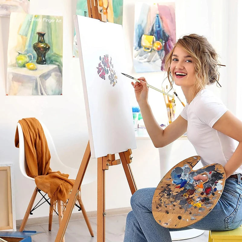 Paint Brush Set,10pcs Artist Brushes for Painting with Round,Flat,Angle,Filbert ,Professional Art Quality on Canvas, Wood, Face Home Decor Supply | Online Retail | ShoreShopper.com