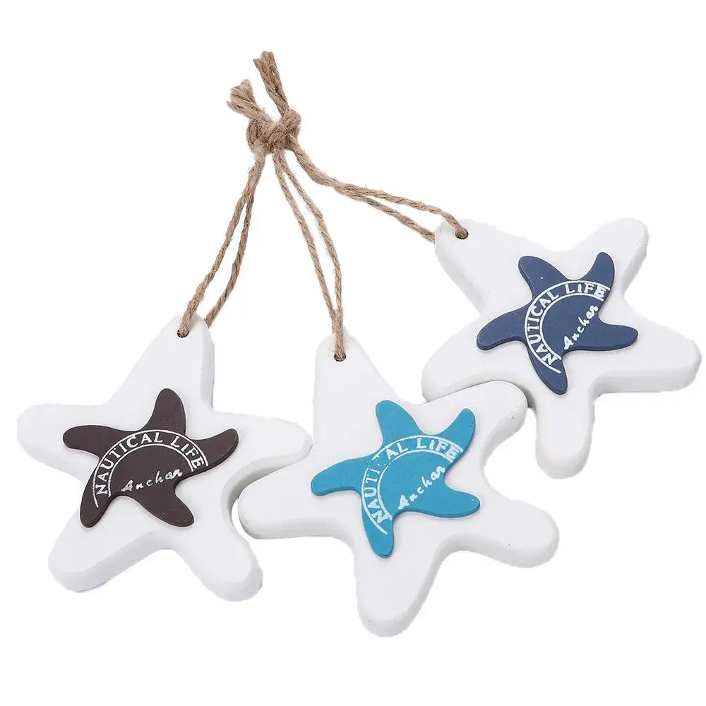 Mediterranean Style Marine Pendant Curtain Pendant Hanging Decor Starfish String Fish Nautical Decor Fish Skewer Crafts Pendant Your Coastal Marketplace | Shoreshopper.com