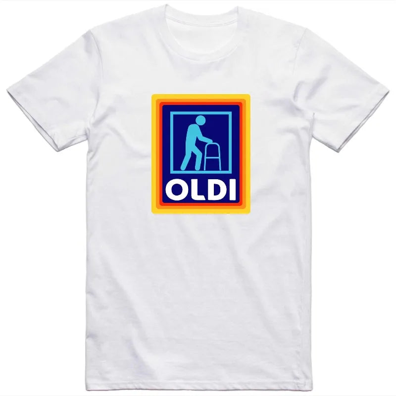 Fathers Day Gift Mens Funny T-Shirt Oldi Parody Gift Summer Men's and Women's Loose and Breathable T-shirt Top Your Coastal Marketplace | Shoreshopper.com