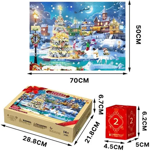Advent Calendar 1008 Piece Puzzle Paint By Number Package Home Decor Supply | Online Retail | ShoreShopper.com