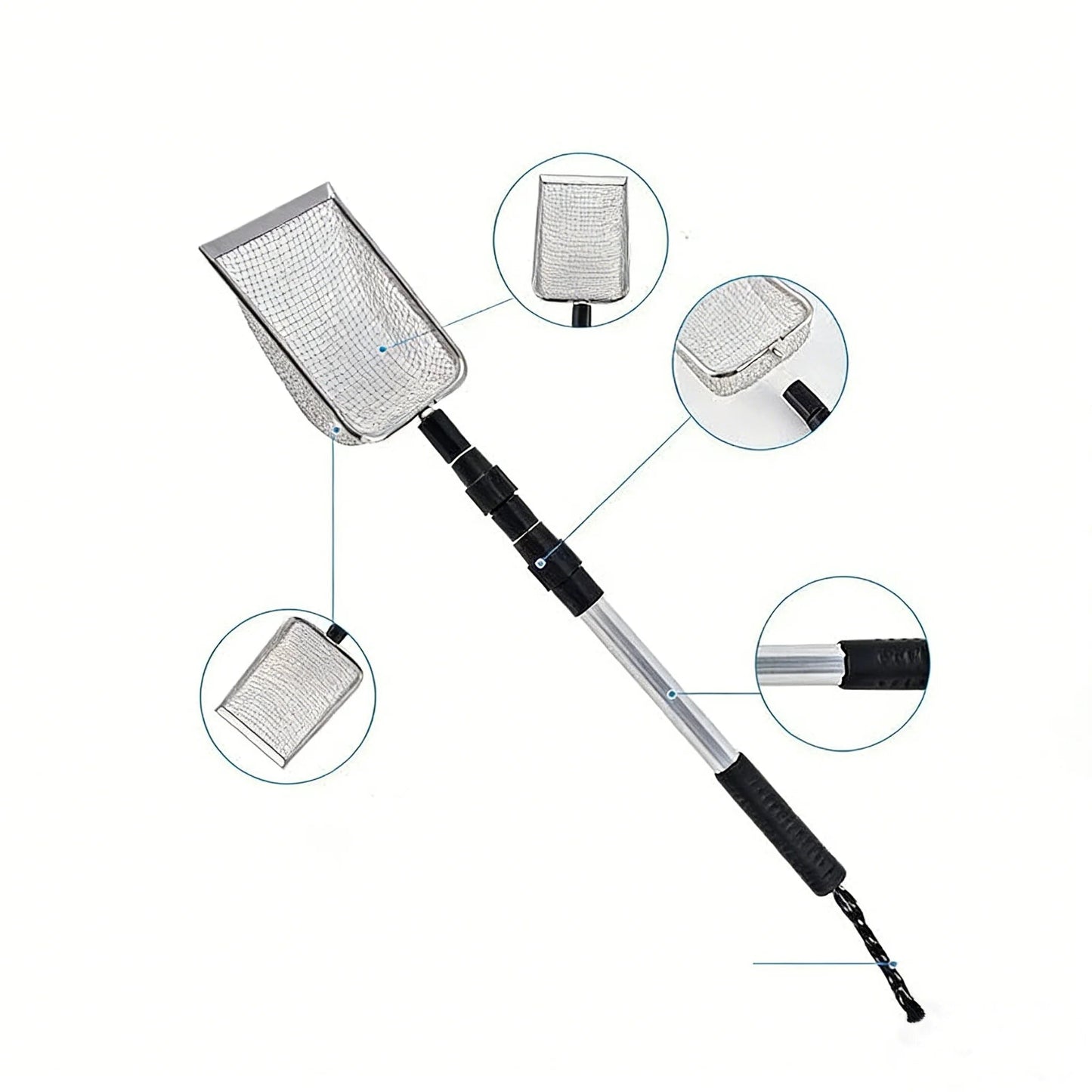 Beach Toy Set, Equipped with 2 Adjustable Stainless Steel Beach Shovels, Hourglass, Shell Collector, Long Handle Telescopic Your Coastal Marketplace | Shoreshopper.com