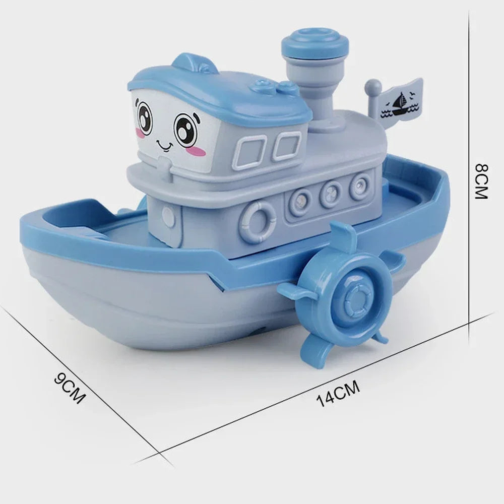 Baby Bath Toys Cute Cartoon Ship Boat Clockwork Toy Wind Up Toy Kids Water Swimming Beach Game for Children Gifts Boys Toys Your Coastal Marketplace | Shoreshopper.com