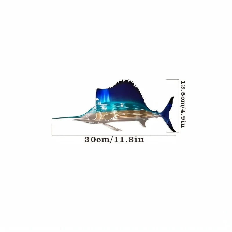 Metal Crafts Swordfish Jellyfish Turtle Home Decoration Art Wall Decoration Ornaments Popular Iron Art, Wall decoration, Artwork Your Coastal Marketplace | Shoreshopper.com