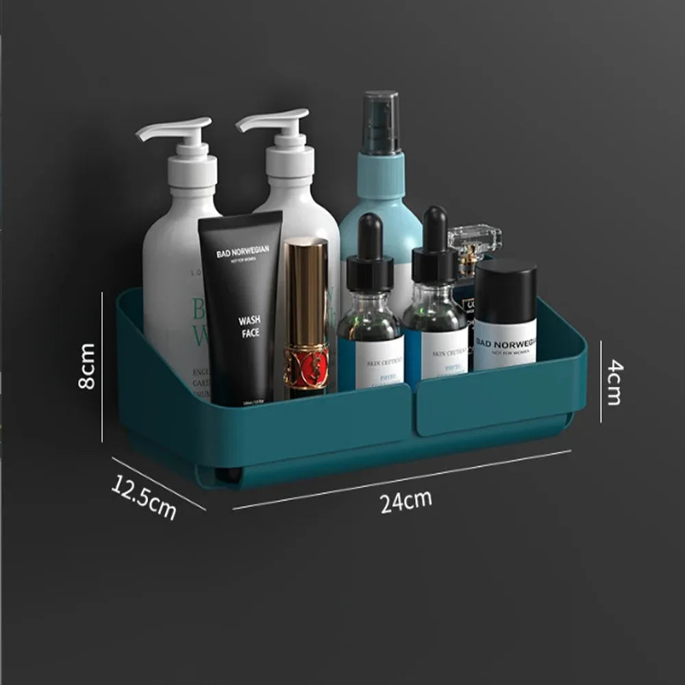 Bathroom Kitchen Convenience Rack Shelf Makeup Storage Organizer Cosmetics Shampoo Rack Shower Shelf Wall Spice No Drilling Home Decor Supply | Online Retail | ShoreShopper.com
