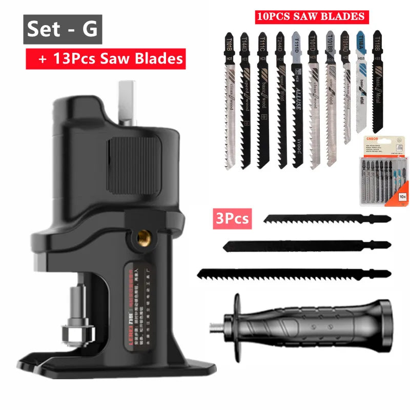 Portable Reciprocating Saw Adapter Electric Drill Modified Electric JigSaw Curve Saw Power Tool for Wood PVC Steel Pipe Cutting Home Decor Supply | Online Retail | ShoreShopper.com