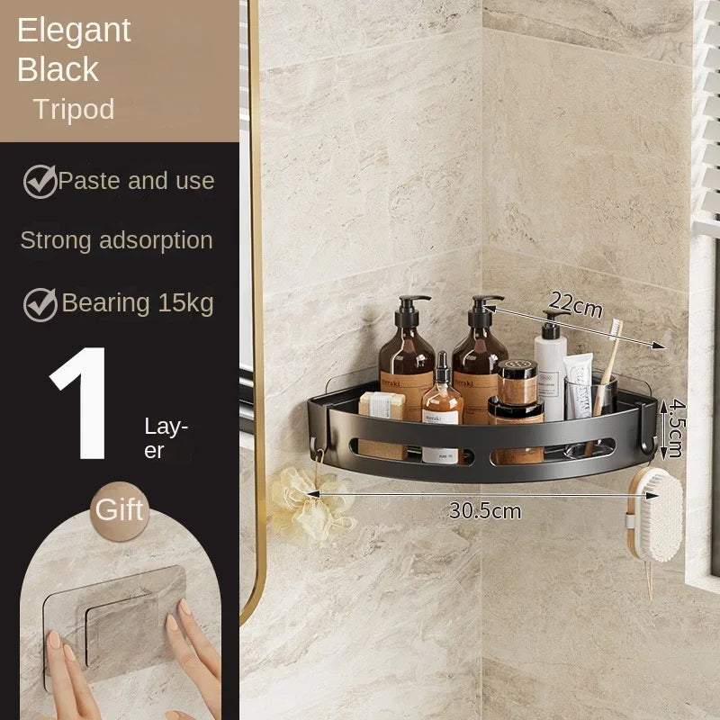 3/2/1 PCS Strong Adhesive No Drill Shower Shelf Storage Upgraded Waterproof Bathroom Organizer Shampoo & Towel Holder Wall Mount Home Decor Supply | Online Retail | ShoreShopper.com