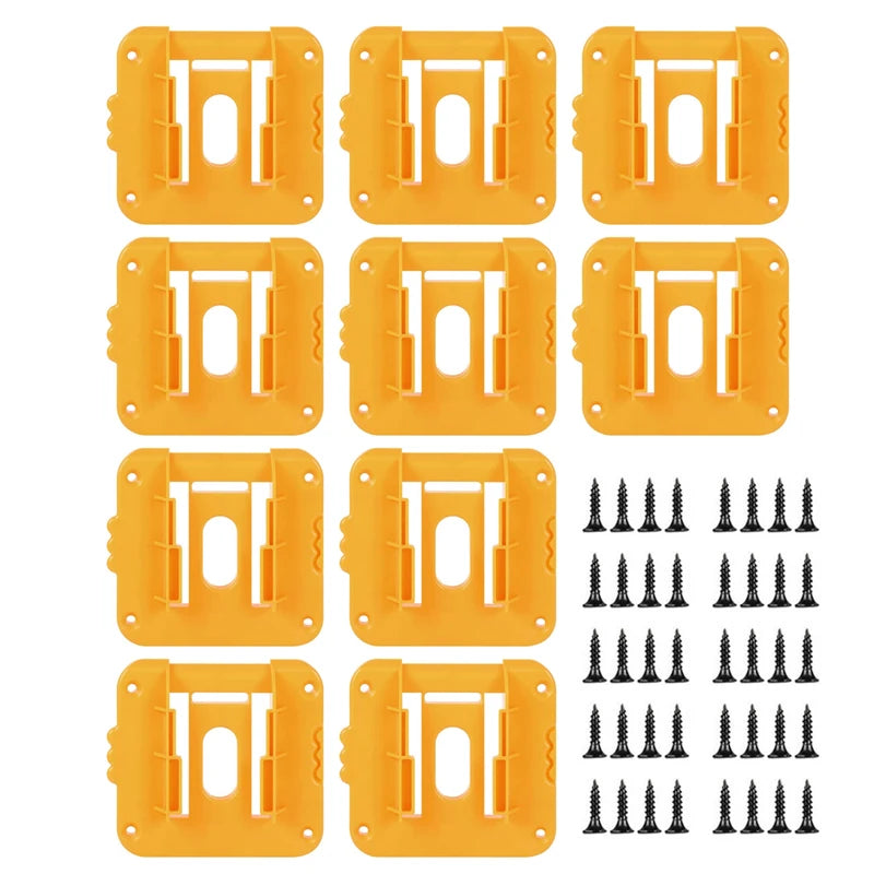5/10PCS Battery Holder Stand for Dewalt 18V 20V Li-ion Battery,Wall Mount Battery Dock Storage Rack for Dewalt DCB182 DCB203 - ShoreCo.Shop